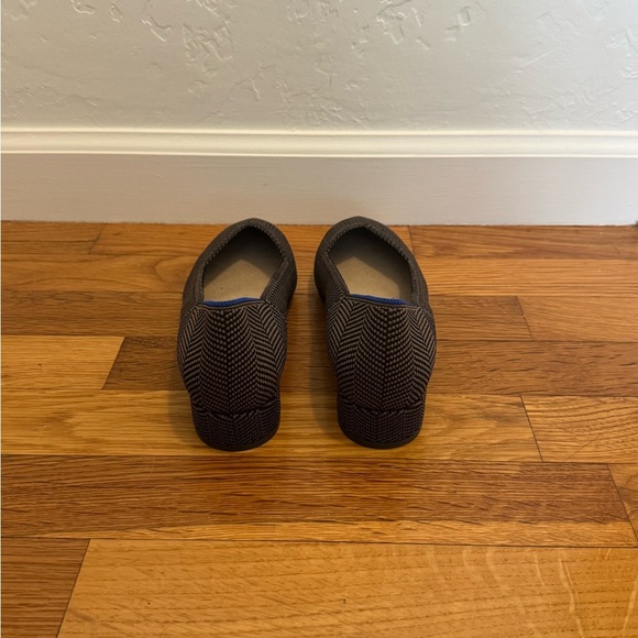 NEW ROTHY'S The High Point Comfort Heeled Sandal Shoes Slip On Herringbone Black - Picture 6 of 10